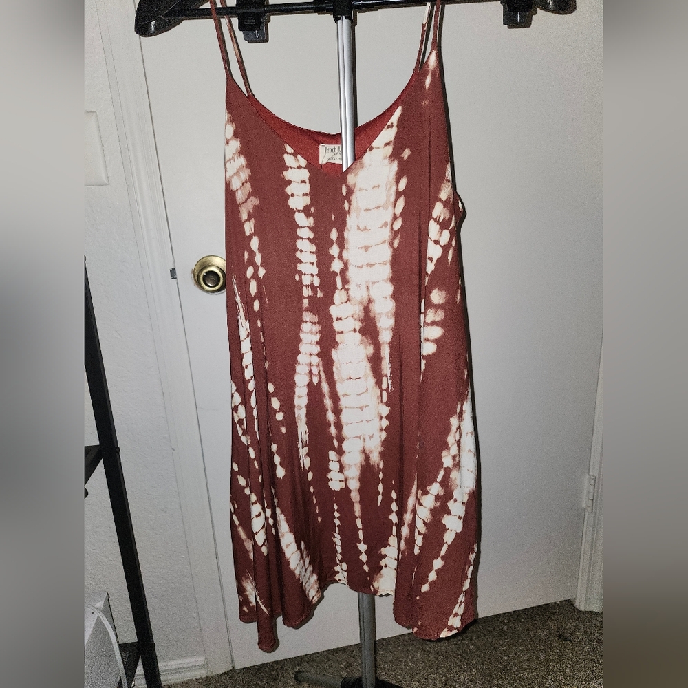 Women's Tie-Dye Spaghetti Strap Dress - Picture 2 of 7